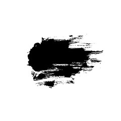 Abstract hand drawn ink dry brush banner. Vector illustration.