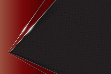 black and red background overlap layer dimension with line design for modern background or website