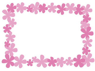 フレーム　花　ピンク
