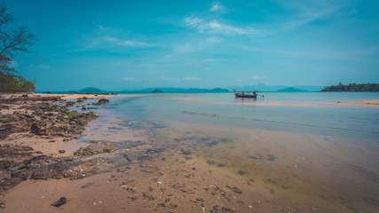 Travel Boat With Sea Scenery