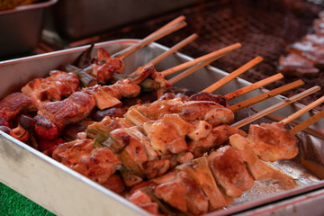 Barbecue on Street food ,Osaka