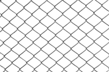 chain link fence with white background