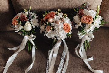 wedding bouquet and wedding decoration, flowers and wedding floral arrangements