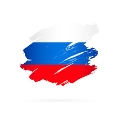 Russian flag. Vector illustration on white background.
