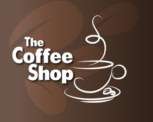 vector abstract for coffee shop background 
