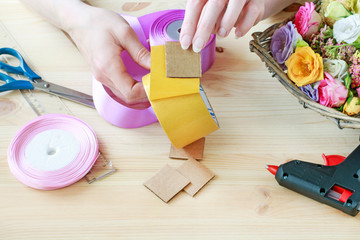 How to make a wrist corsage. Step by step, tutorial.