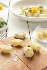 Bärlauchgnocchi Gnocchi Bärlauch hausgemacht selber machen aus Kartoffeln