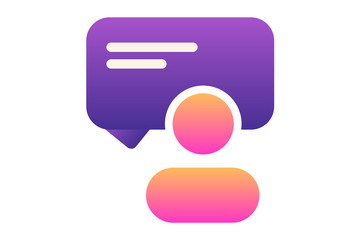 The speaking people icon. Talking and communication, message, speak symbol.