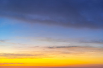 Colorful sky in twilight time background.