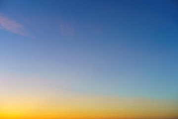 Colorful sky in twilight time background.