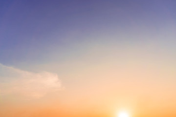 Colorful sky in twilight time, background