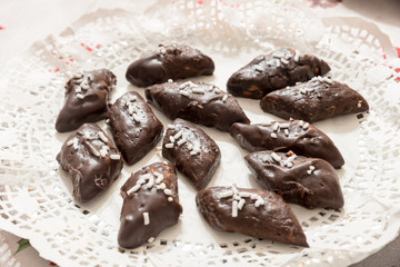 Chocolate covered biscuits