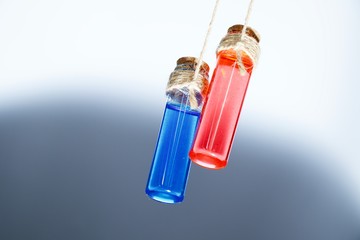 Blue and red samples- elixirs