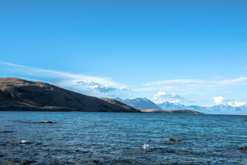 晴天のテカポ湖