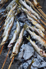 Grilled freshwater trout 