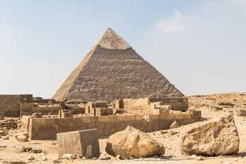 Fototapeta na wymiar Pyramid of Khafre at Giza, Egypt
