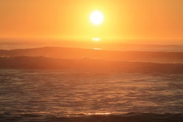 sunset over the sea