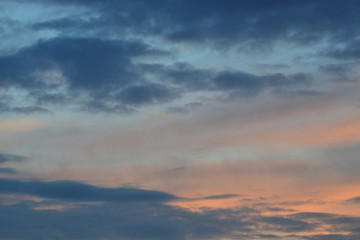 Naklejka na ściany i meble dramatic sky and clouds in the morning