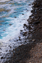 Obraz premium Sea waves with foam top view