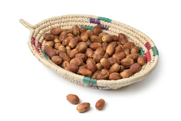 Basket with dried Zahedi dates