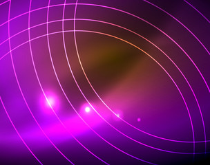 Shiny circles glowing abstract background
