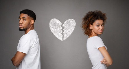 Afro couple in conflict