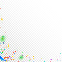 Streamers and confetti. Colorful tinsel and foil r