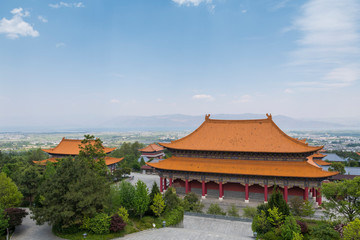 Fototapeta na wymiar Buddhist temple building in Yunnan, China