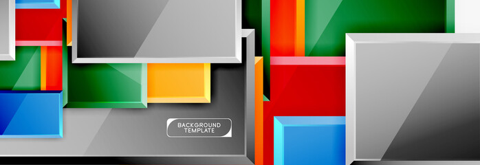 Minimal square banner abstract background
