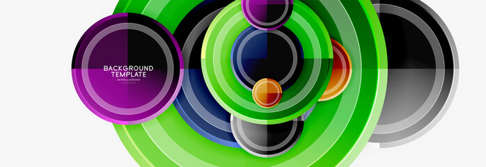Obraz premium Colorful glossy circles background