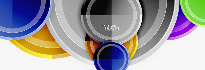 Abstract round geometric shapes, modern circles background