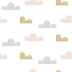 Cloud pattern. Cute sky seamless vector background for kid textile print.