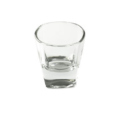Empty water glass shot glasses isolated on white background, Cocktail Glasses collection.