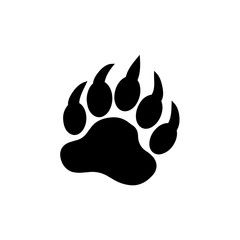 the trail of the bear. Vector illustration