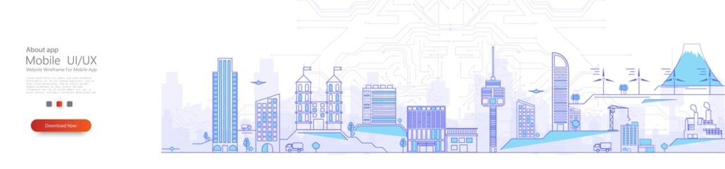 Obraz premium ДОМА ВЫСОТКИ ИОТ