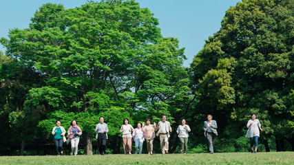 Obraz premium 走る シニア