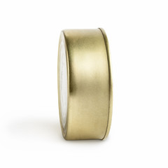 Tin can isolated on white.