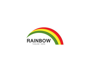 Rainbow logo template vector icon illustration design 
