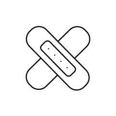 Medical plaster line icon