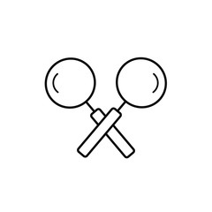 Magnifying glass line icon, outline vector