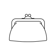Purse clutch line icon. linear style sign 