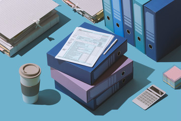 Filing the 1040 tax return form