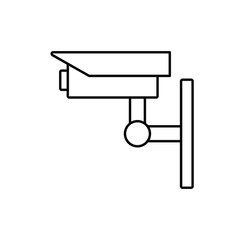 Cctv camera line icon, outline vector sign