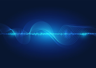 line soundwave abstract background