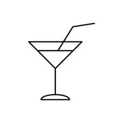 Cocktail glass with lime icon