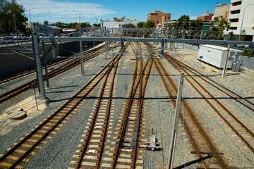 Fototapeta na wymiar Public Railway Tracks - Perth - Australia