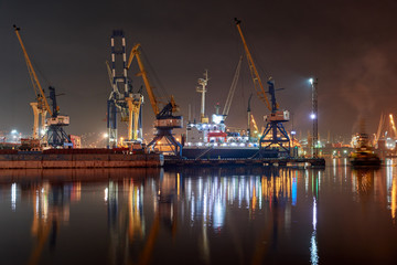 cranes in the port