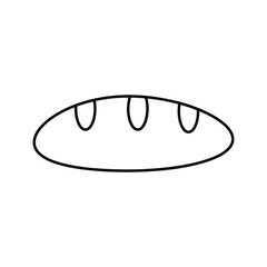 Loaf bread outline icon