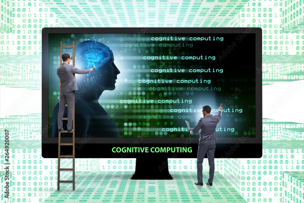 Wall mural cognitive computing and machine learning concept