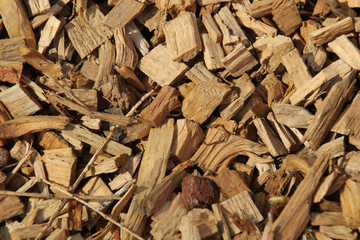 Wood chips background.